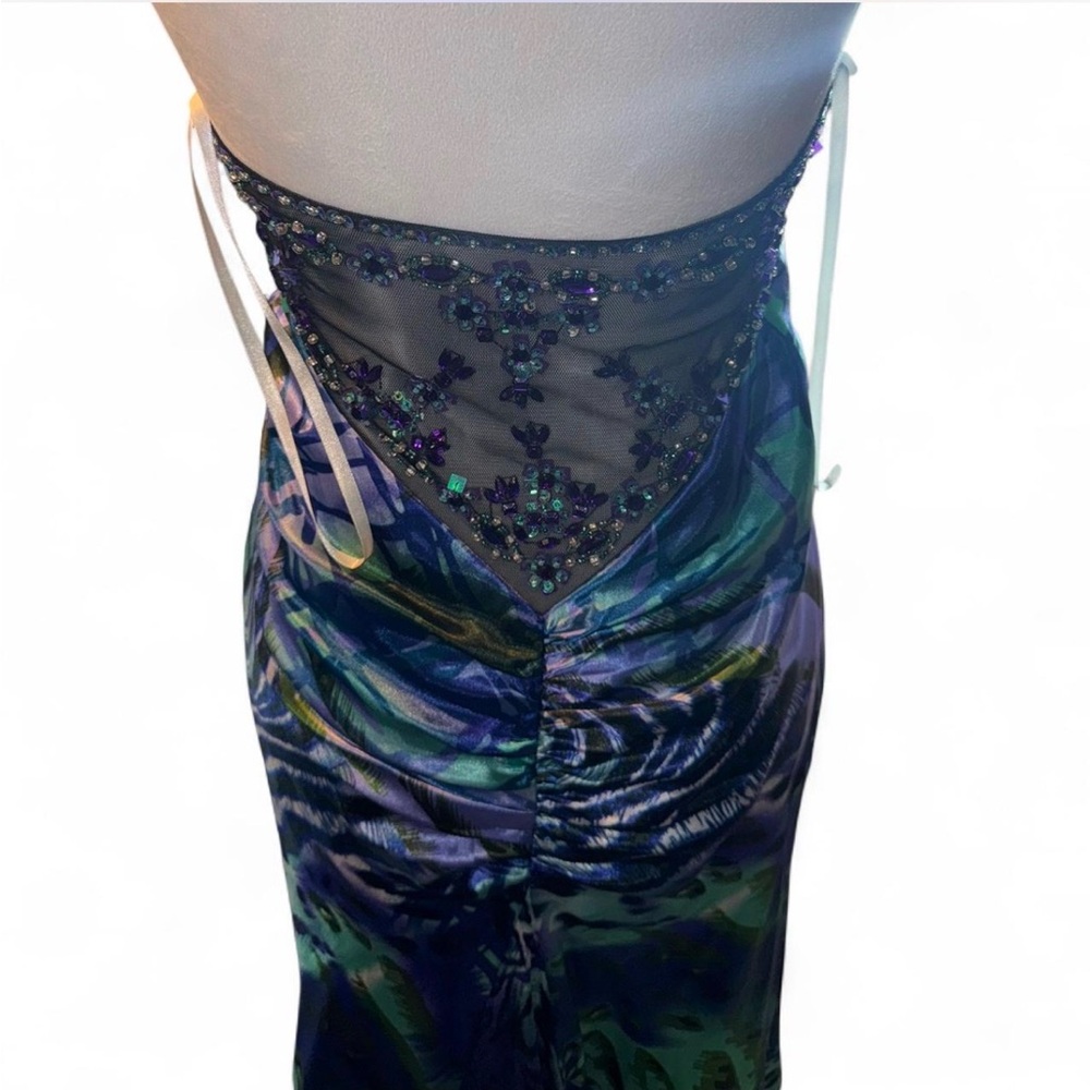 Morgan & Co. Blue and Green Patterned Dress - Picture 2 of 5
